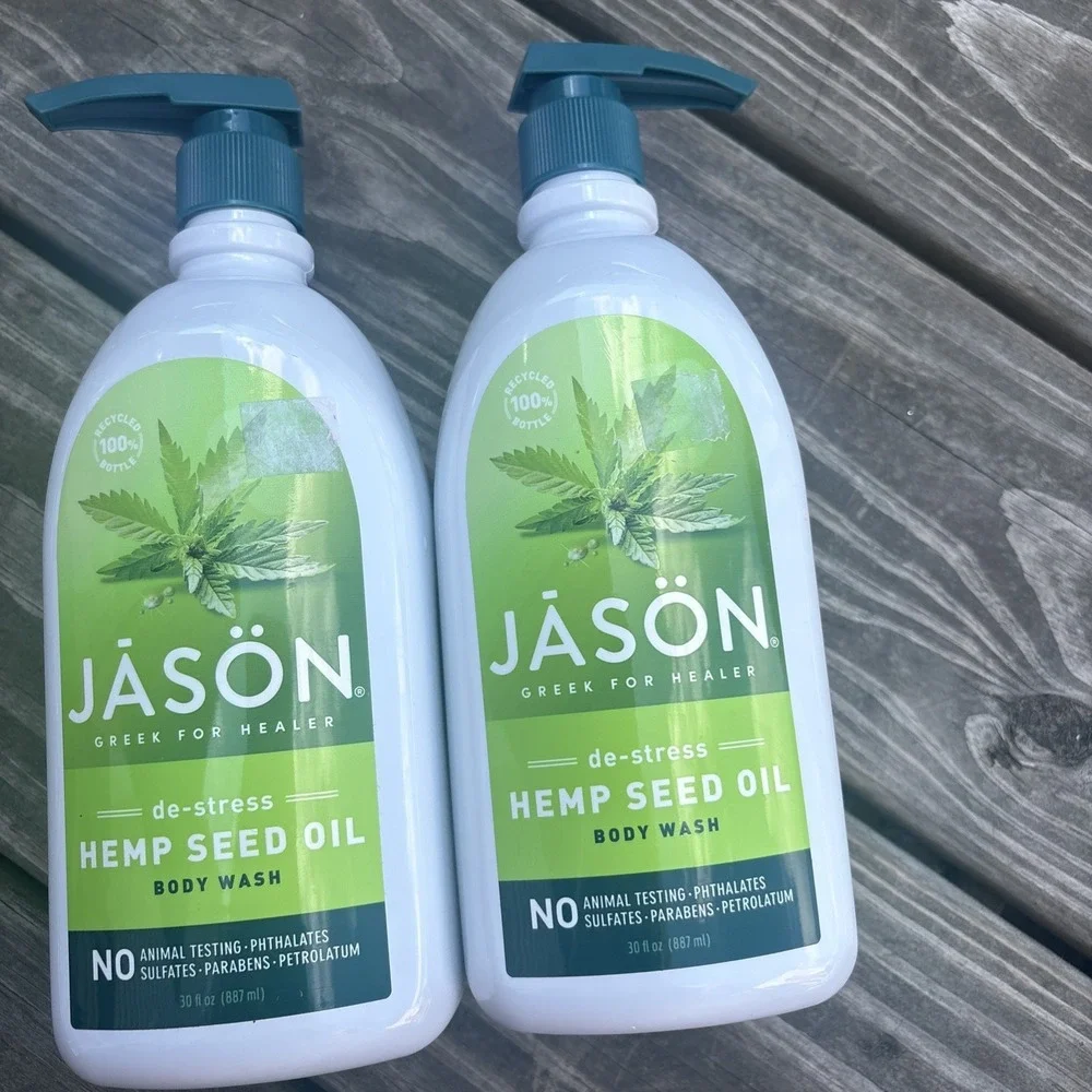 LOT SET 2 Jason Hemp Seed Oil Body Wash 30 oz DE-stress cannibas sativa seed